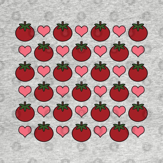 Cute Tomatoes And Hearts by LunaMay